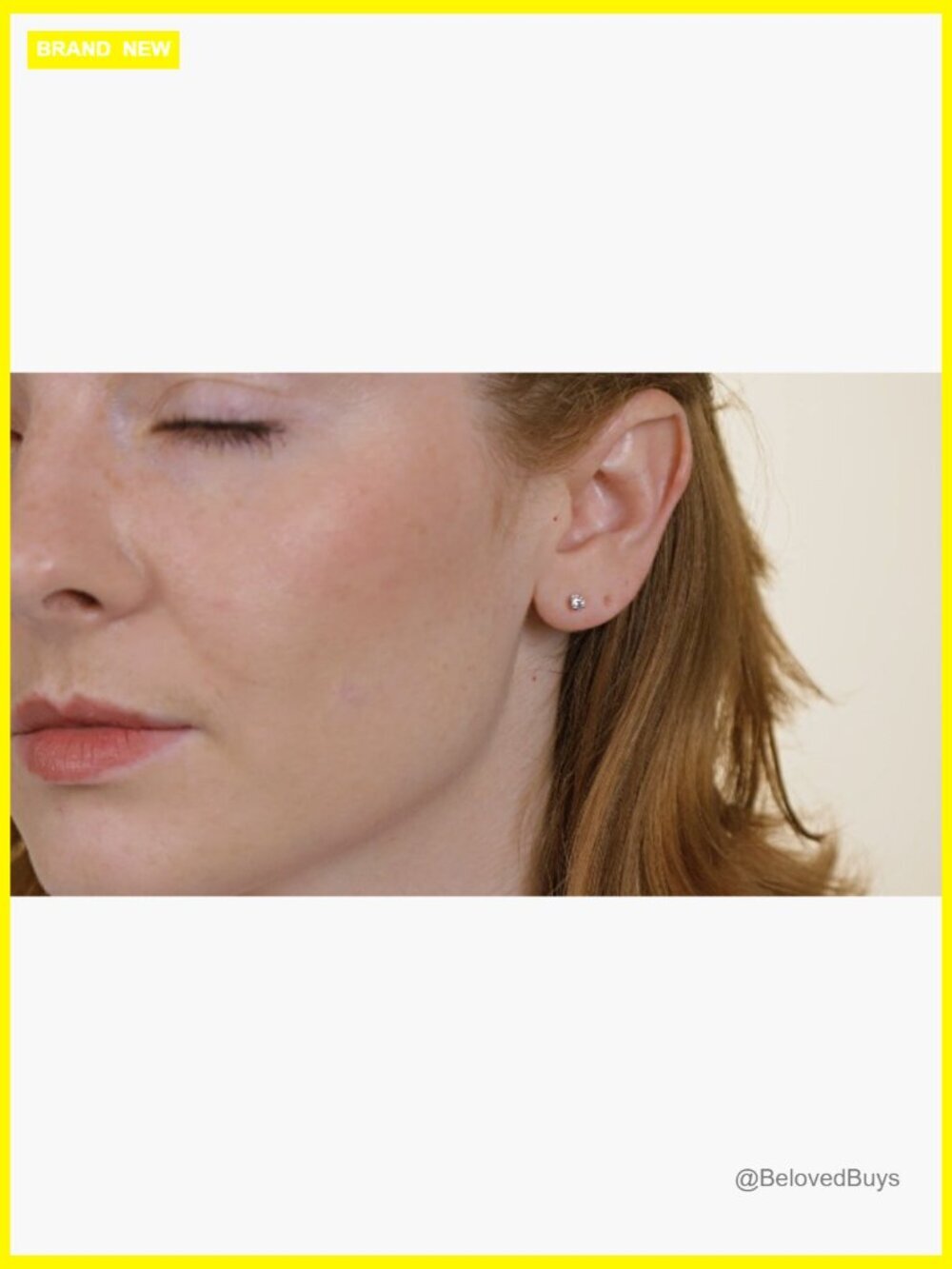 Lab-Grown Diamond Stud Earrings Sterling Silver 1/5 Carat Hypoallergenic - Picture 7 of 7